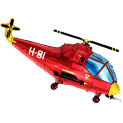 FM фигура большая  901667 Вертолет 22/38* Фольга красный