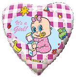 FM с рисунком 9" Сердце 202554 Малышка девочка
