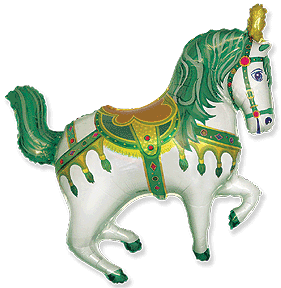 FM фигура большая 901668 Лошадь цирковая Фольга зеленая
