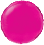 FM 9" круг Пурпурный МИНИ без рисунка фольгированный шар
