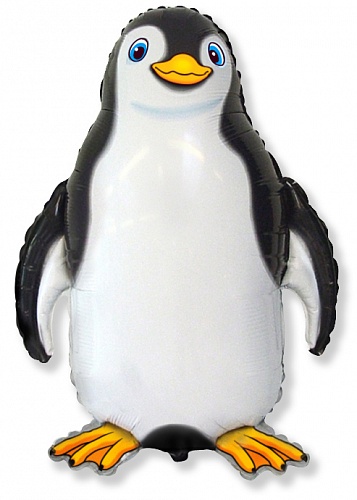 FM фигура 902745 Пингвин счастливый черный МИНИ 14" фольгированный шар
