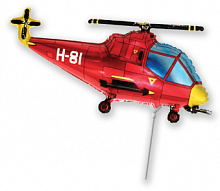 FM фигура 902667 Вертолет красный МИНИ 14" фольгированный шар 