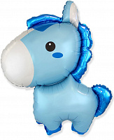 FM фигура 902857 Маленькая лошадка Голубая МИНИ 14" фольгированный шар 